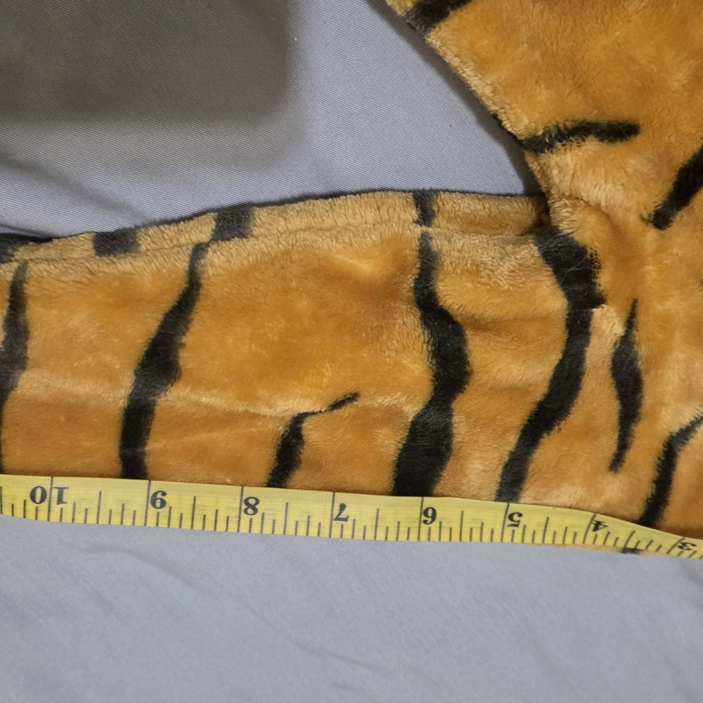 Halloween Plushy Onesie Cotton Lined Big Tiger Head atrached 24 Month ZIP NEW! - Picture 8 of 11